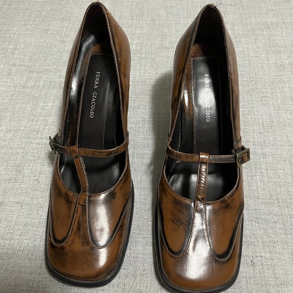 Ferra Giacomo Brown Pumps Size 8M - Picture 2 of 13